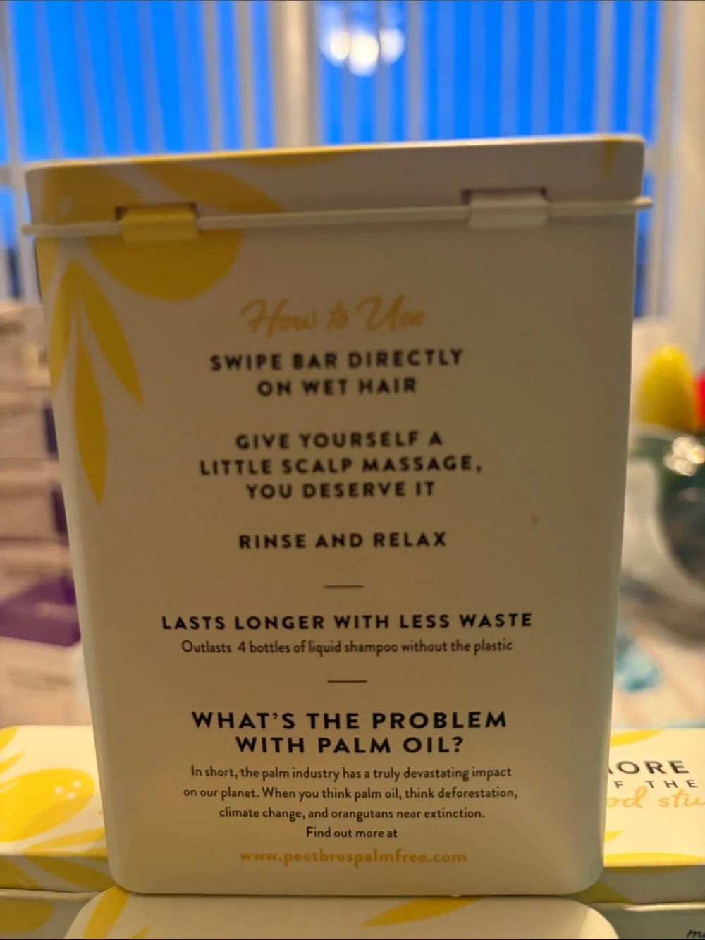 Coconut Shampoo Bar — Lemon & Thyme (Cream/Yellow)